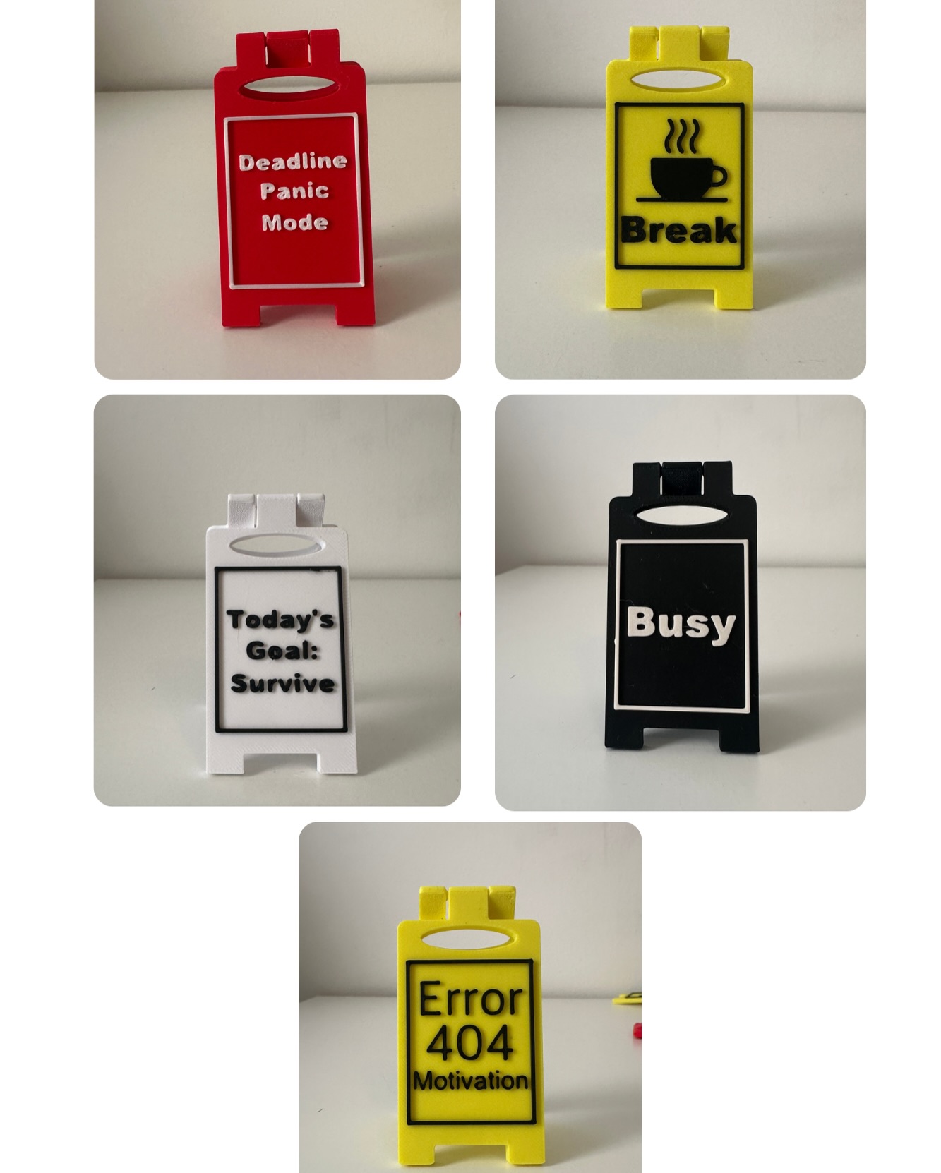 Funny Desk Signs (5-pack)